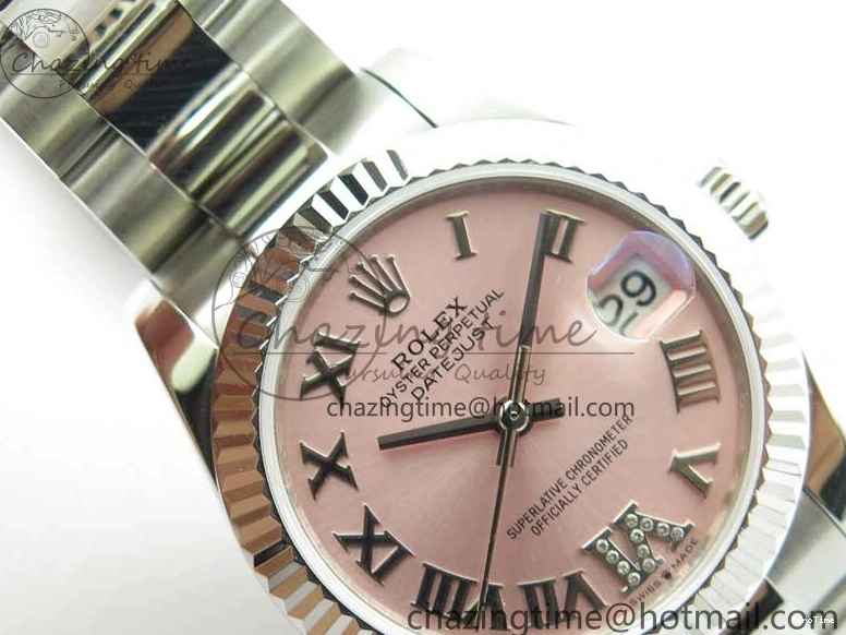 MiroTime 0124 Datejust 31mm 278271 SS BP Maker Best Edition Pink Roman Dial on Oyster Bracelet Vibrant 2748